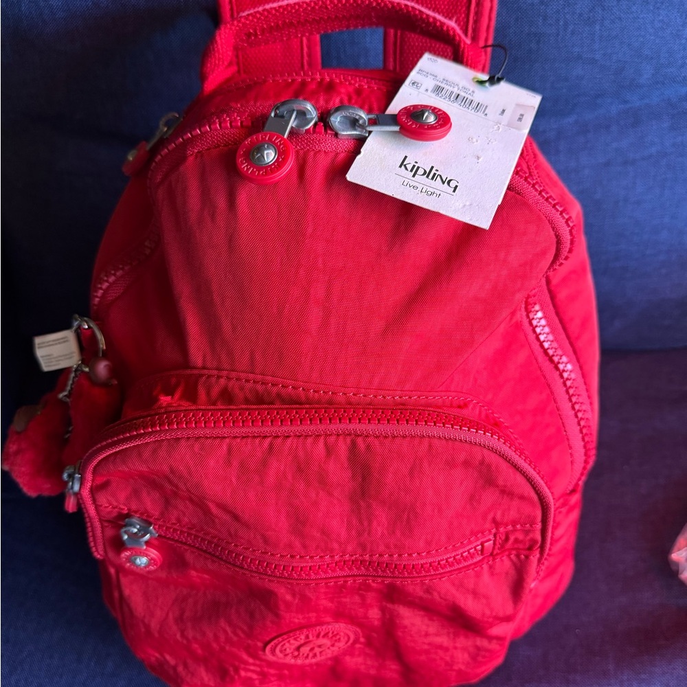 Kipling Cherry Red Backpack - image 1